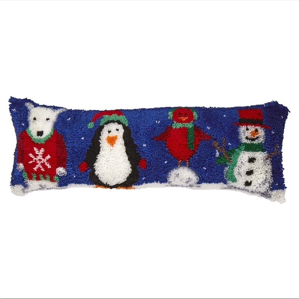 Herrschners Frosty Friends Draft Dodger Latch Hook DIY Arts Crafts Winter NWT